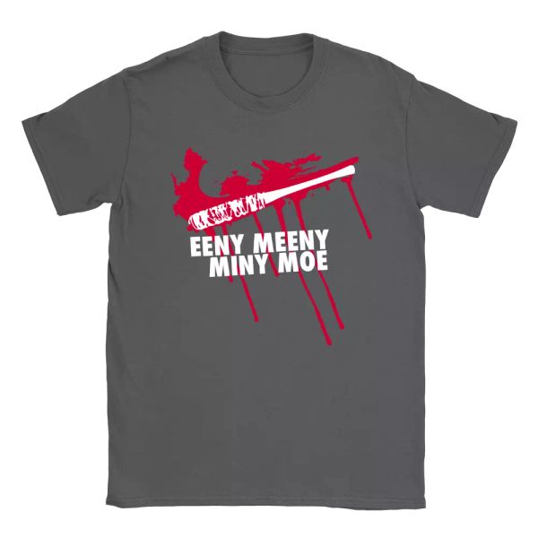 

eeny meeny miny moe mens t-shirt walking dead negan lucille parody gift, White;black