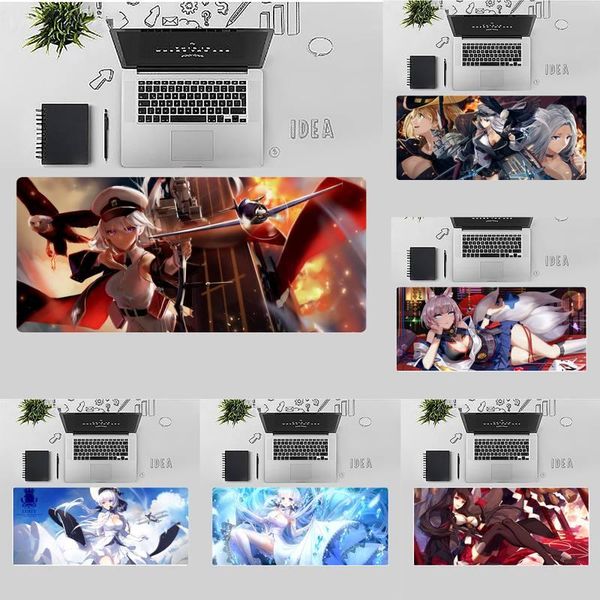 

mouse pads & wrist rests azur lane game diy design pattern mousepad desk table protect office work mat pad non-slip lapcushion