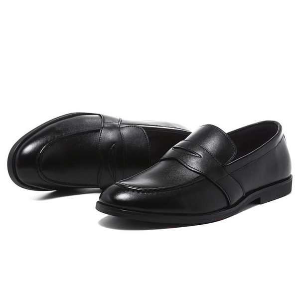 

dress shoes 2021 autumn men leather luxury men's business oxfords classic gentleman, Black