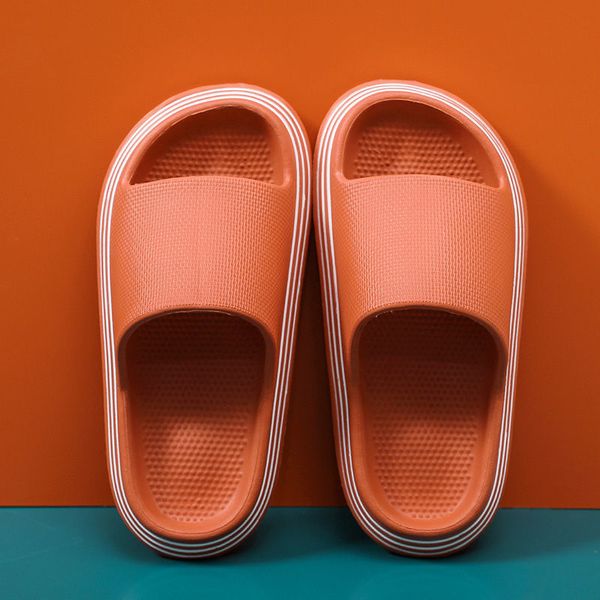 

summer women indoor slippers casual non-slip bathroom home slippers floor flat shoes ladies/men's thick bottom slides, Black