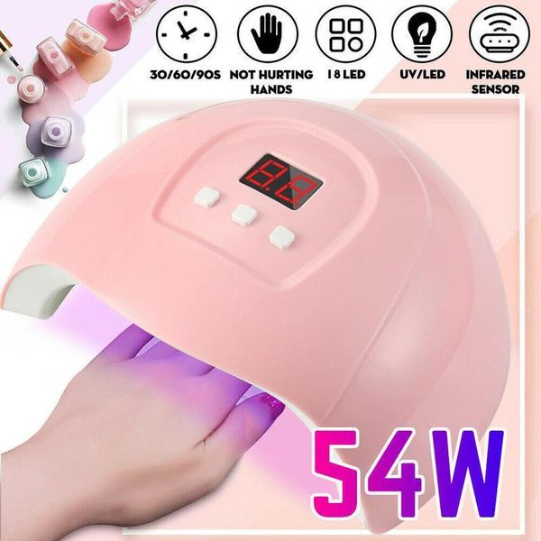 

quick dry uv gel nail lamp led dual light toes dryer polish curing 3 timer1
