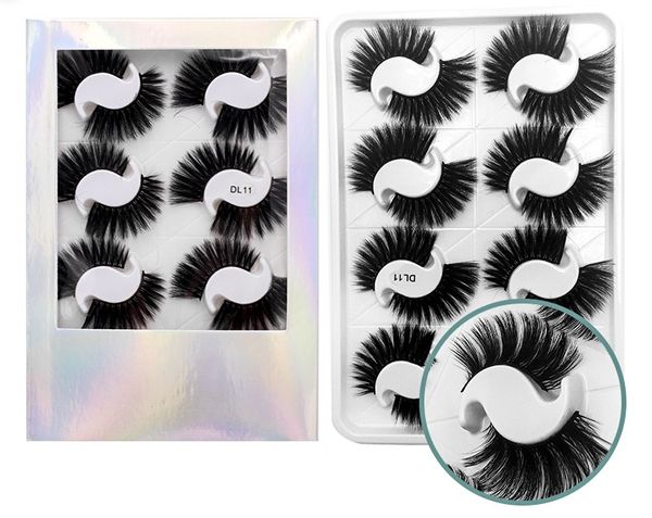 

soft light multilayers 3d mink fake eyelashes thick natural reusable hand made 8 pairs false lashes extensions eyes makeup for women beauty