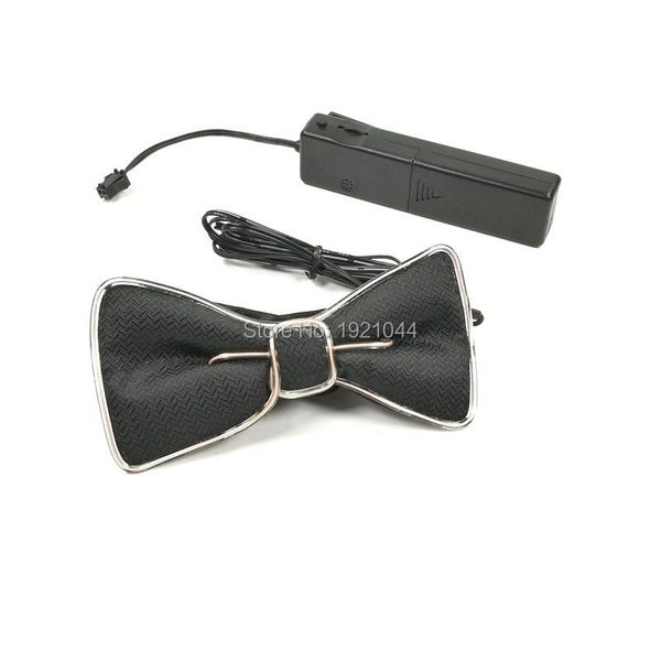 

party decoration with sound active driver el wire glowing bow tie wedding decorative 5pieces light up for dance decor