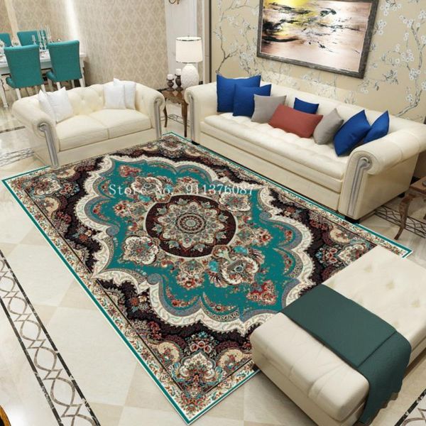

carpets american style home decor carpet golden velvet persian floor mat living room bedroom bedside kitchen rugs non-slip bathroom mats