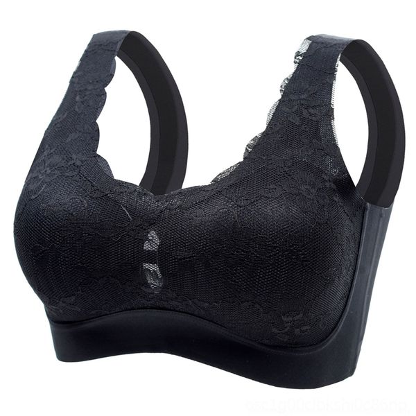 

51h0 cj thai breathabe women's brassiere vest detachabe and gathered upauxiiary women's underwear breast comfortabe and large ches, Red;black