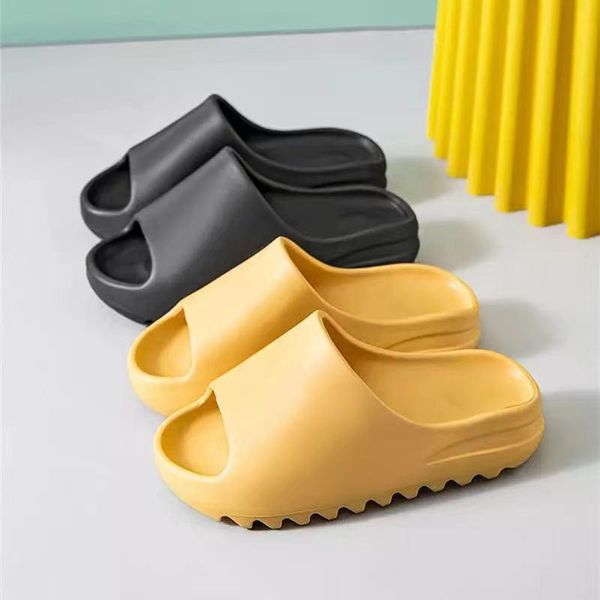 

slippers men wear thick soles outdoor summer beach flip-flops for, Black