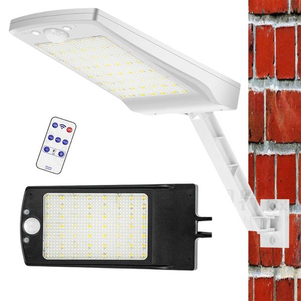 

solar lamps led light walkway lights outdoor for outside street remote control rotate bracket pir motion sensor wall lamp%