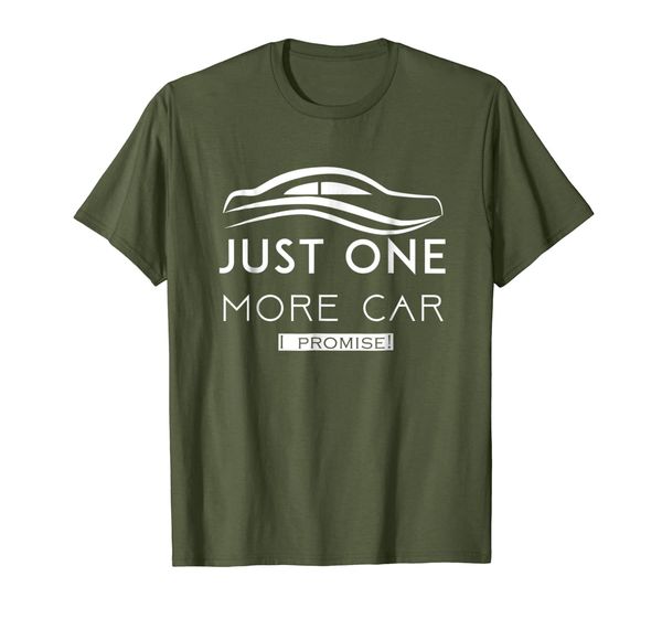 

car t shirt "just one more car, i promise" - men women, White;black