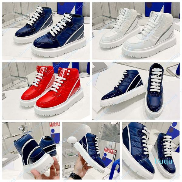 

designer- fashion leather handmade boots multi-color gradient technology shoes men's women's sports, Black