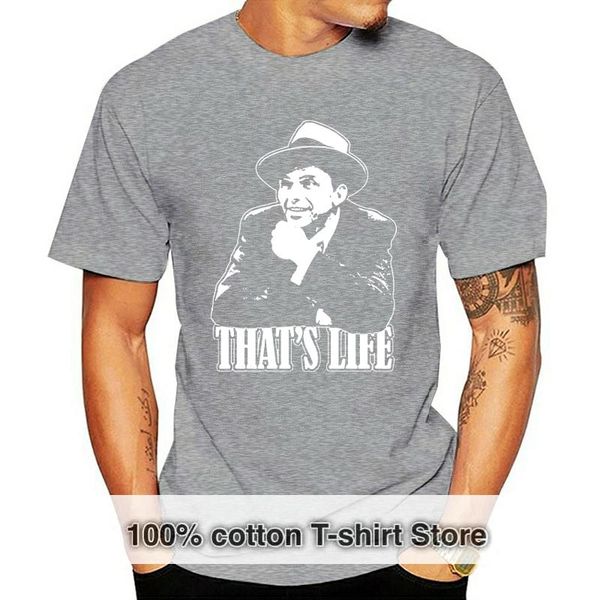 

men's t-shirts 100% cotton o-neck printed t-shirt frank sinatra t shirt that life, White;black