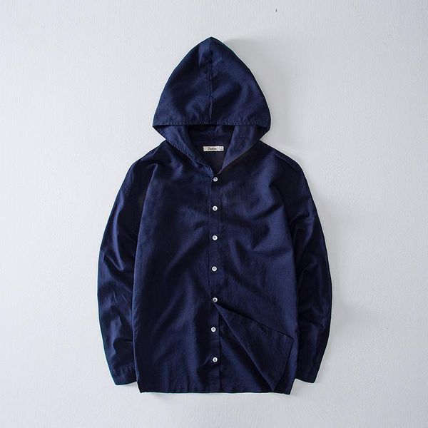 

men's casual shirts shirt camisa summer long sleeve hooded cotton and linen male blouse style comfortable men, White;black