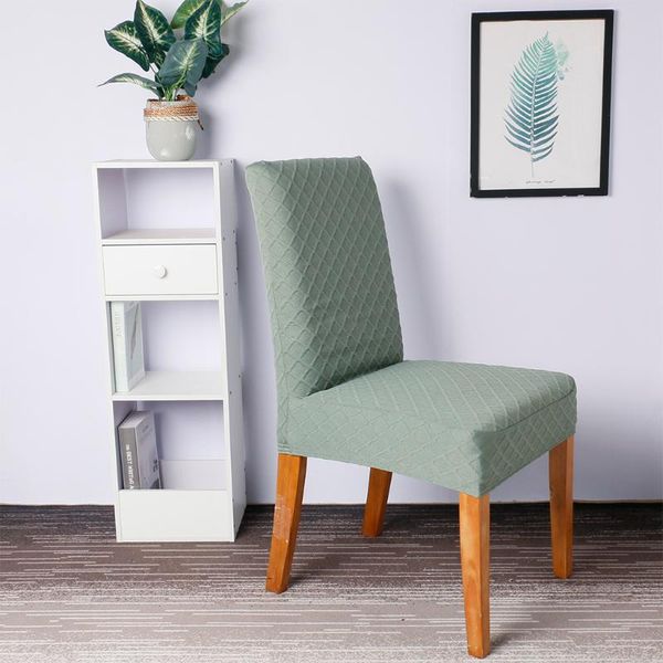 

stretch dining room chair cover solid armless waterproof jacquard weave diamond seat case protective spandex slipcover covers