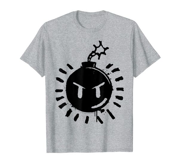 

scott pilgrim vs. the world bob omb bomb logo t-shirt, White;black