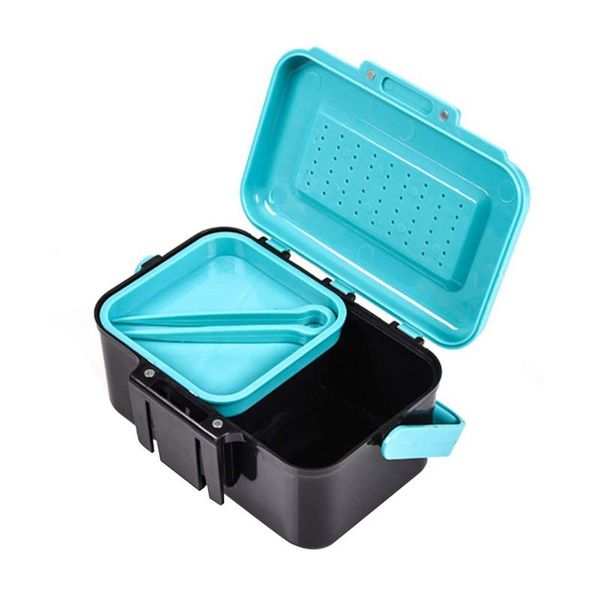

portable waist hanging bait bbox storage live small box with clip fishing tackle accessories