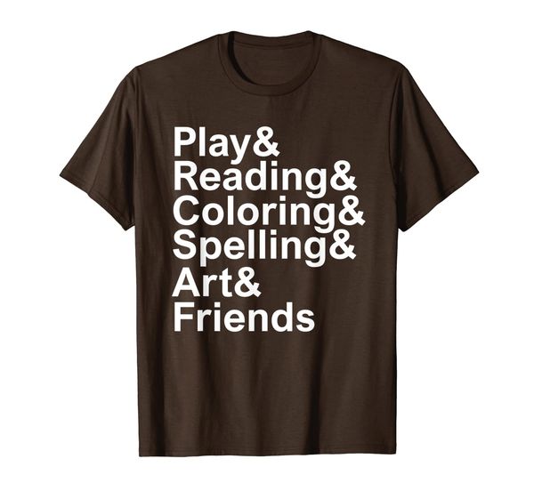 

Elementary Student Play Reading Coloring Spelling Art T-Shirt, Mainly pictures