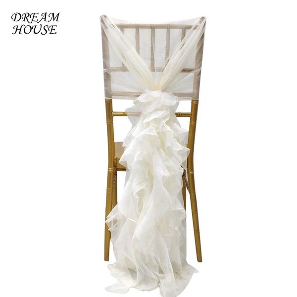

chairs sashes bow cover chair tulle for weddings events banquet decoration home decorative
