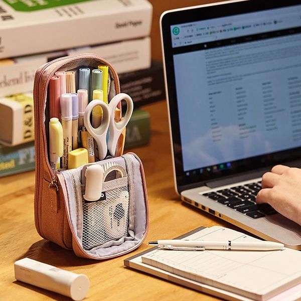 

storage bags large capacity creative cat pencil case school stationery bag kawaii cases big cute pen holder gifts for kids p1