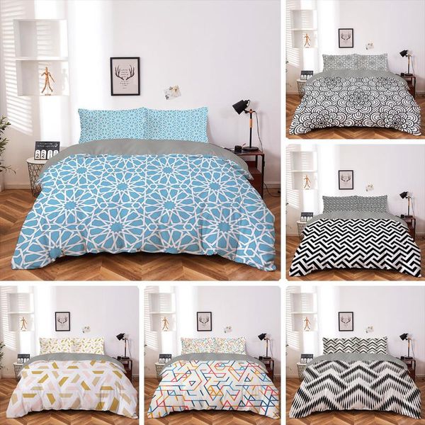 

bedding sets 2/3pcs king twin size bohemia texture printed set duvet for teen cover  240x220 quilt home textiles bedclothes