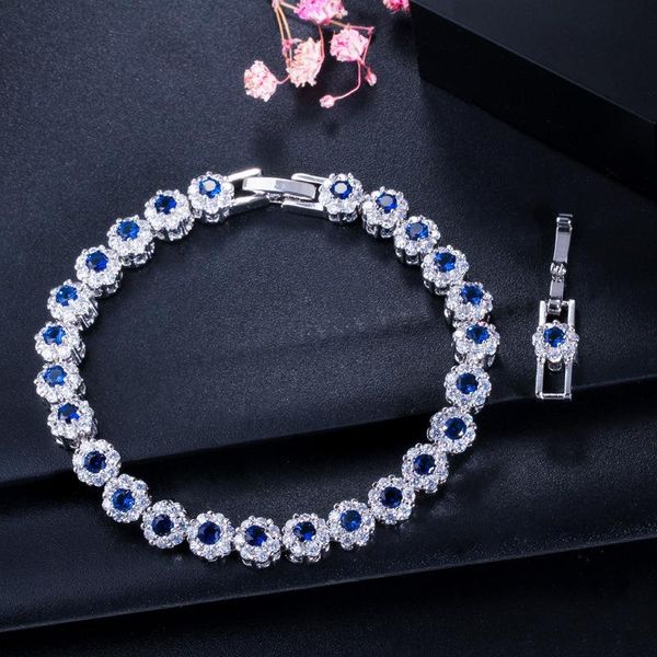 

link, chain european and american fashion temperament zircon bracelet electroplating platinum hand jewelry, Black