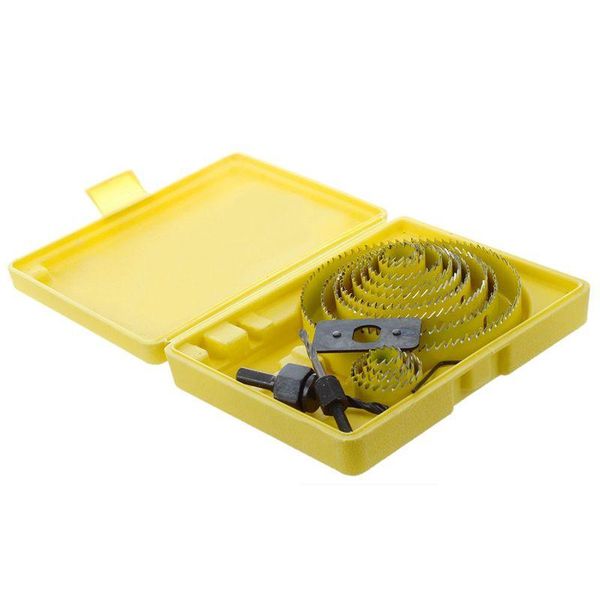 

professional drill bits 13pc down lights hole cutter saw kit set yellow