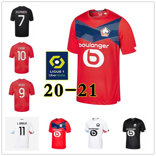 

losc lille soccer jerseys 2020 2021 yazici Ã§elik bamba botman 20 21 lille olympique jikone rsanches maillot de football shirt, Black;yellow
