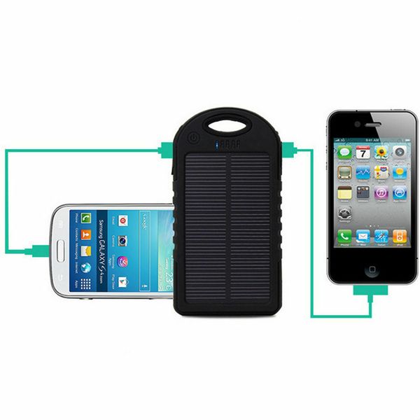 

new 9900mah dual-usb waterproof solar power bank battery charger