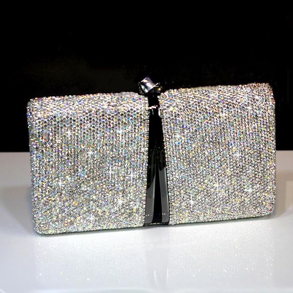 

fashion diamond crystal jewelry box travel portable cosmetic case evening dress handbag storage bag makeup organizers gifts boxes & bins