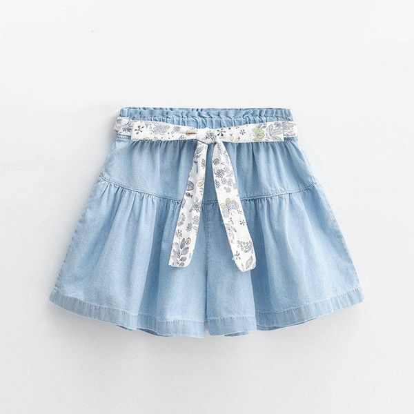 

summer fashion beauty children little baby kids wide leg jeans girls denim casual shorts teenage jean p123, Black