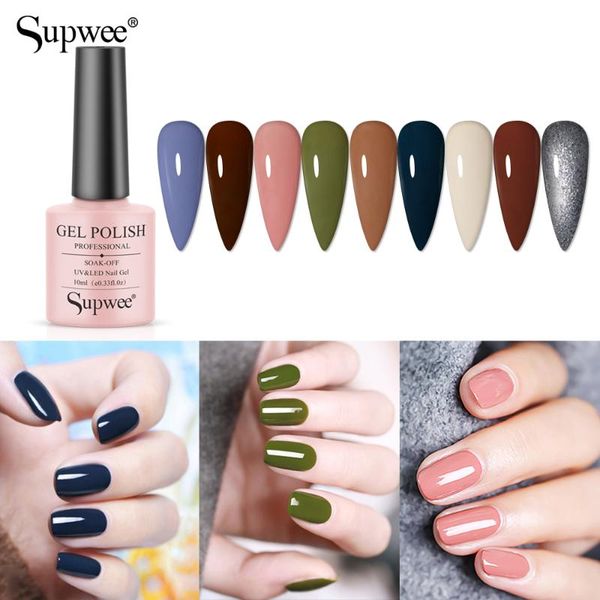 

nail polish supwee 2pcs/set gel milk blue series for manicure nails art uv led soff off semi permanent hybrid varnishes