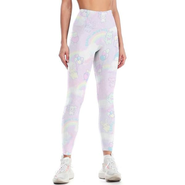 

yoga outfit lolita leggings volleyball pants teens high rise pattern funky