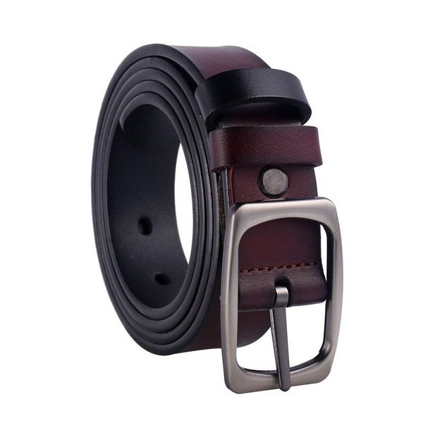 

belts f&u cow genuine leather belt luxury strap dress and jeans two sides with different colors used for women vintage buckle, Black;brown