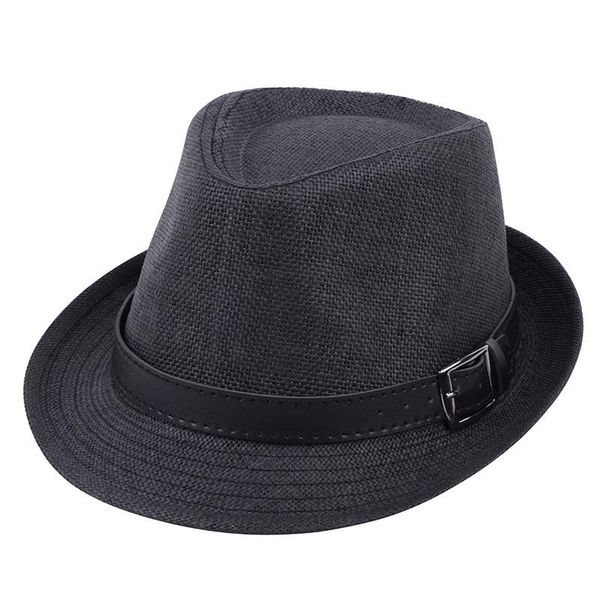 

summer hat men's fashion hat women's sun british gentleman jazz1, Blue;gray