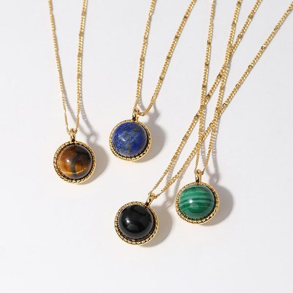 

natural stone pendant necklace charm jewellery necklaces, Silver