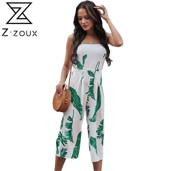 

women jumpsuit slash neck sleeveless print rompers womens loose leisure wide leg plus size ladies s 210513, Black;white