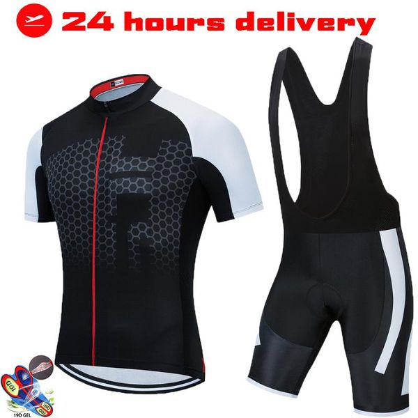 

outdoor sport mountain bike cycling jersey short sleeve set quick dry wear for men racing sets, Black;blue