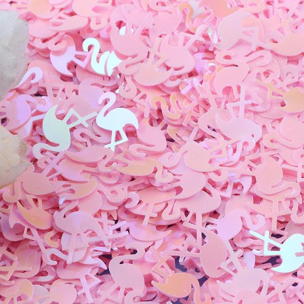

party decoration 15g iridescent sparkle flamingo glitter confetti pink for baby shower summer table scatter decor diy supplie 10*15mm