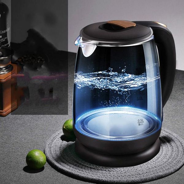

1.8l colorful electric kettle glass transparent household quick heating boiling pot tea coffee samovar kettles