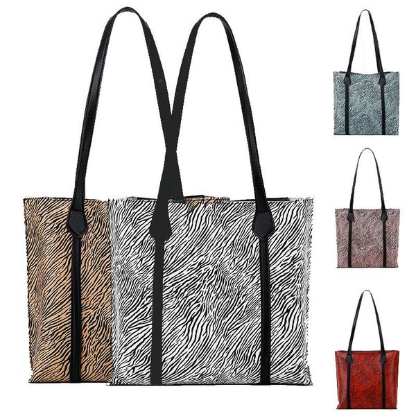 

evening bags women's bag 2021 summer animal prints large-capacity fashion pu one-shoulder designer handbags cross-border tote shopper