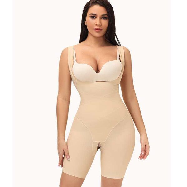 

bulifter shapewear women body shaper waist trainer corset full shapers lingere tummy contorl bodysuit open crotch women's, Black;white