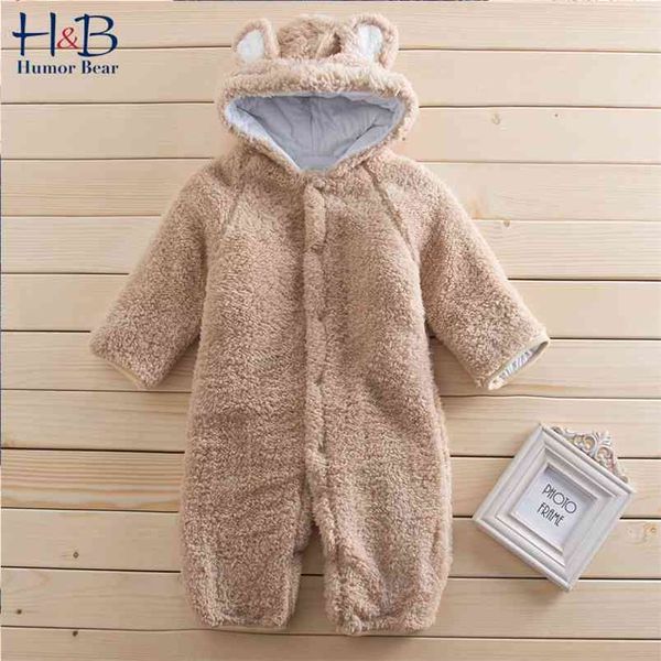

fashion baby boys autumn winter clothes toddler girls warm long sleeve cartoon animal hooded jumpsuit romper clothing 210611, Blue