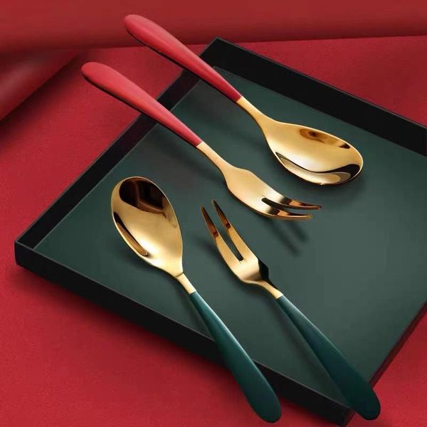 

spoons fruit fork set creative lovely soup spoon 304 stainless steel dessert small