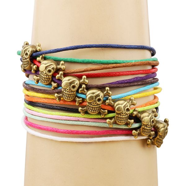 

diy bracelet alloy bracelet jewelry fashion skull jewelry, Golden;silver