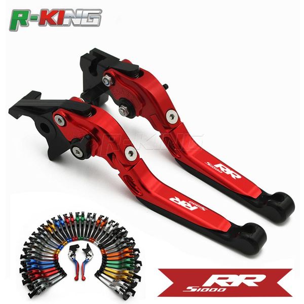 

motorcycle brakes for s1000rr (w and w/o cc) 2021-2021 2021 laser logo(s1000rr) blue+titanium cnc adjustable brake clutch levers