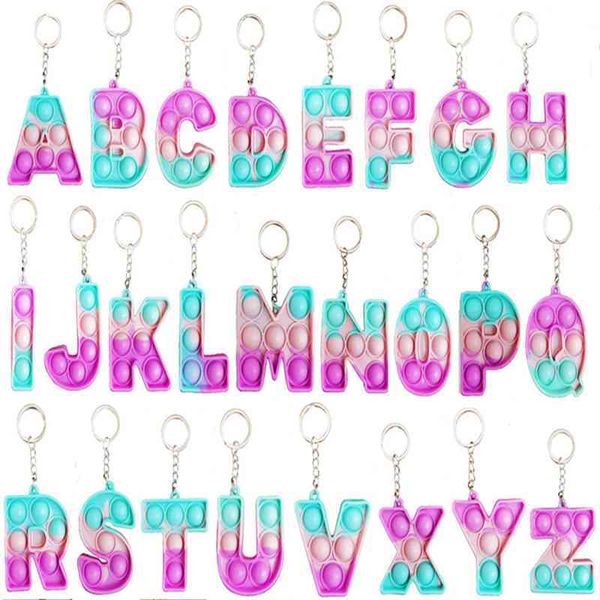 

rat key chain 26 english letters rat killing pioneer pendant bubble music decompression toy