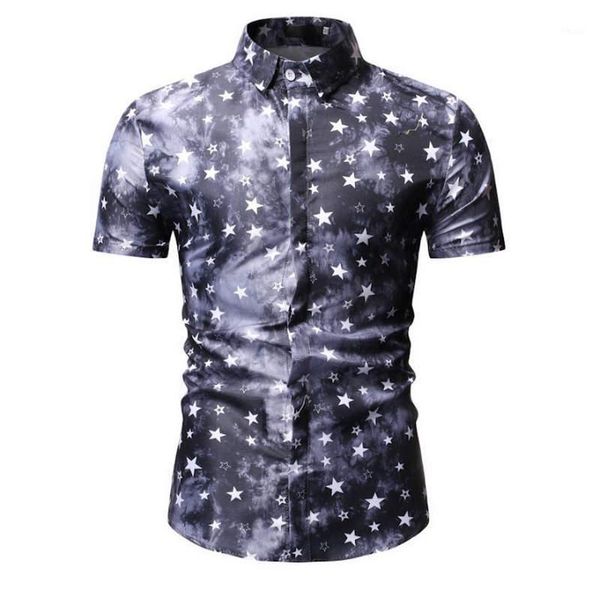 

men's casual shirts hawaii summer sleeve short cotton clothing button down and size increased1, White;black