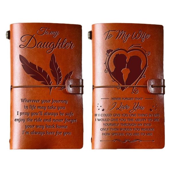 

notepads elegant handcrafted diary notebook engraved leather journal message note book, Purple;pink