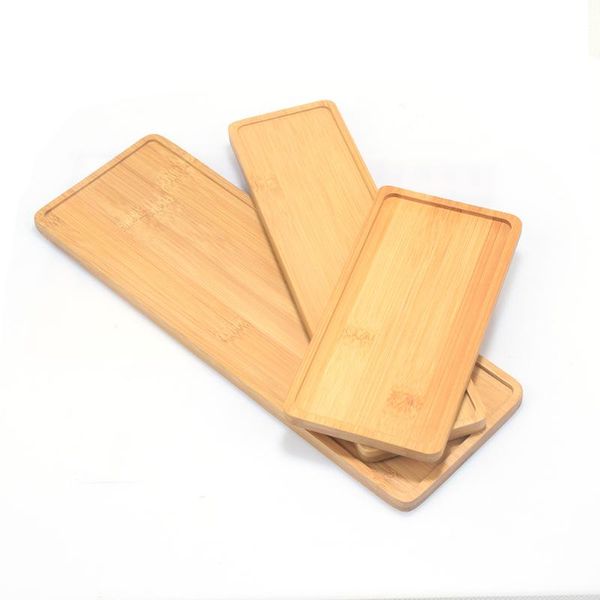 

planters & pots 1pc wooden bamboo platter flower pot saucer rectangle form succulent cactus holder simple tray elegant design decoration of