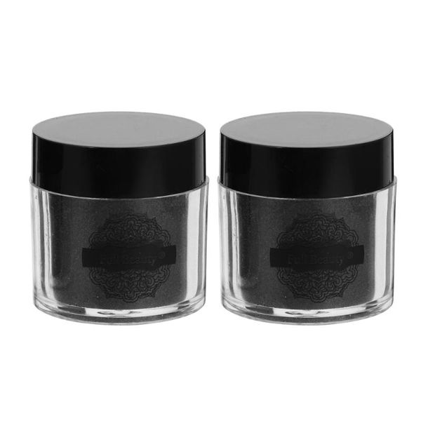 

nail glitter 2 boxes manicuring dust powder art black shimmering, Silver;gold
