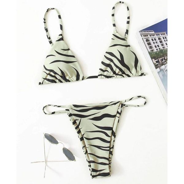 

women's swimwear zebra bikini 2021 woman swimsuit female women`s mini thong bikinis set summer beachwear swimming for bathing suit, White;black