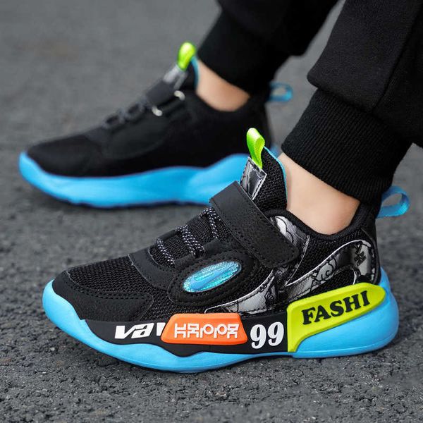 Новые весенние детские спортивные туфли 2021 мода сетки случайные детские кроссовки для мальчика малыша мальчики дышащая платформа легкая обувь G1025
